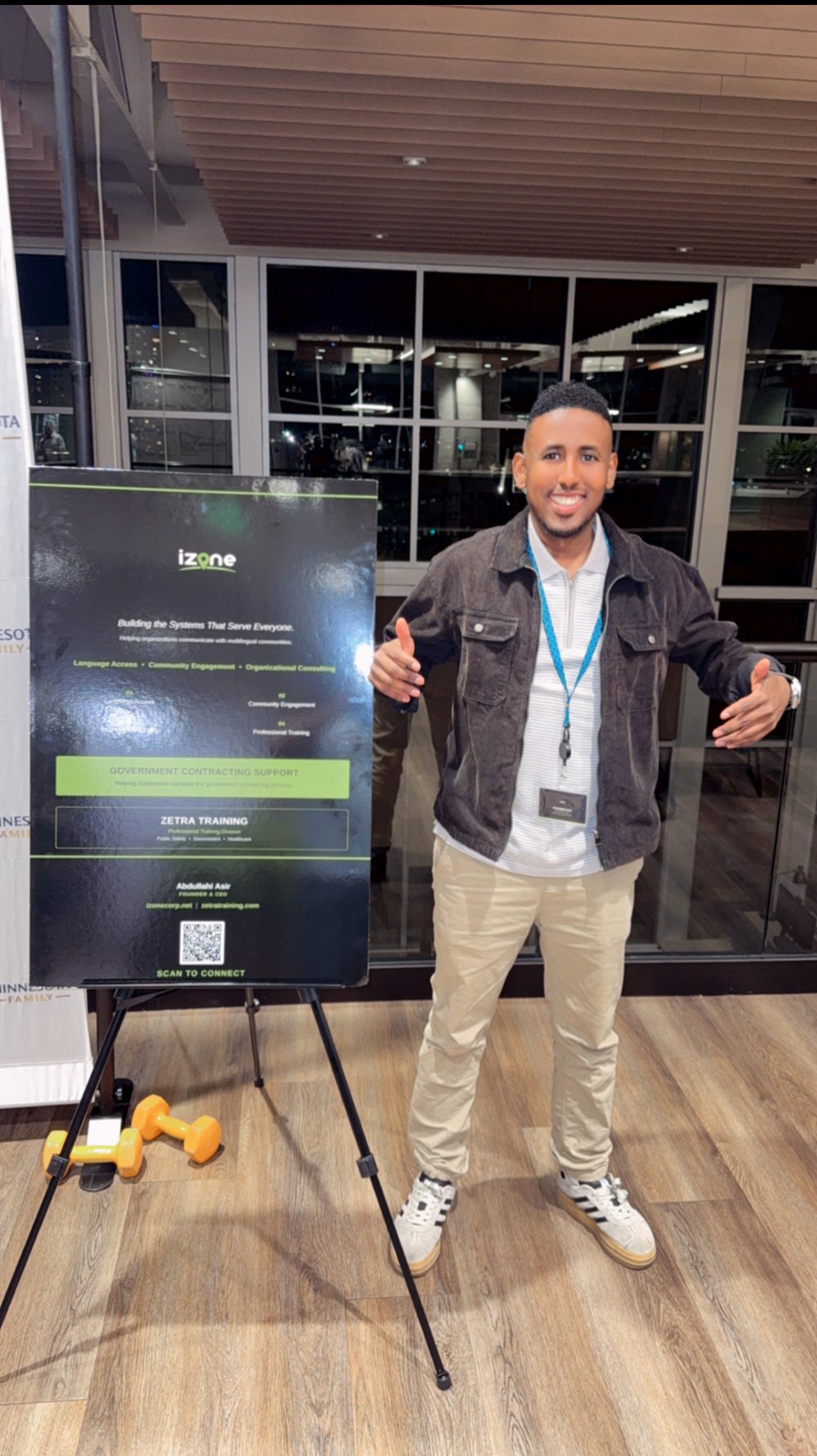 Abdullahi Asir, Founder & CEO of iZone Corp, at a community event